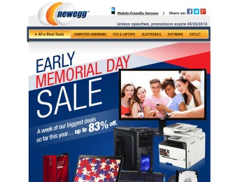 Newegg Memorial Day Sale - Up to 83% off, Tons of Great Deals