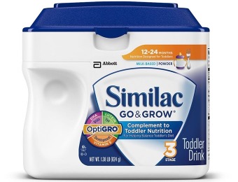 20% off Similac Go & Grow Toddler Drink with Iron, Stage 3, 1.38lb