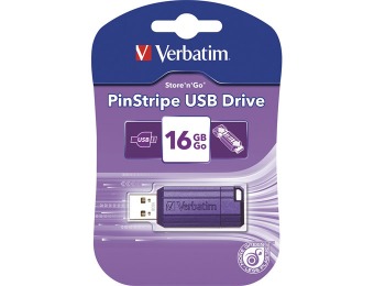 50% off Verbatim Store 'n' Go PinStripe 98045 16GB Flash Drive