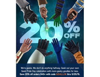 Save an Extra 20% off Your $40+ Purchase at ThinkGeek