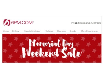 6pm.com Memorial Day Sale - Huge Savings on Top Brands