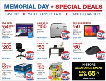 Office Depot Memorial Day Special Deals