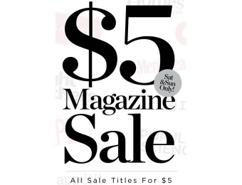 DiscountMags Magazine Sale - Annual Subscriptions for $5