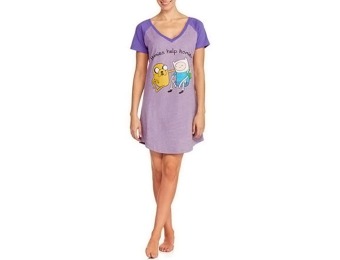 77% off Adventure Time Juniors Short Sleeve V-Neck Sleep Shirt