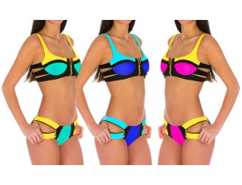 $40 off Colorblock Zipper Bikini, Multiple Styles