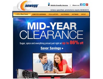 Newegg Mid-Year Clearance Sale - Up to 86% off Top-Sellers