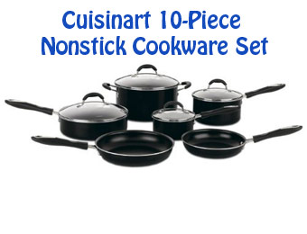 63% off Cuisinart 55-10BK Nonstick 10-Piece Cookware Set