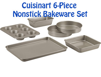 64% off Cuisinart AMB-6CH 6-Piece Nonstick Bakeware Set