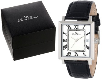 88% off Lucien Piccard Bianco Silver Dial Black Leather Watch
