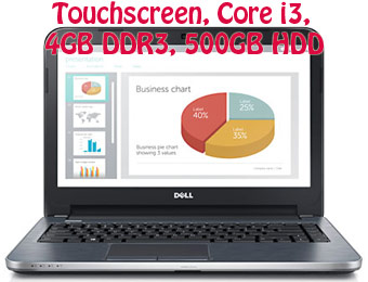 New Dell Inspiron 14R Touch Screen Laptop (i3,4GB,500GB)