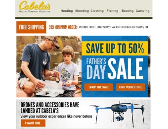 Cabela's Father's Day Sale - Up to 50% Off Sporting Goods & More