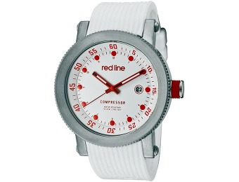 94% off Red Line Compressor White Dial Silicone Men's Watch