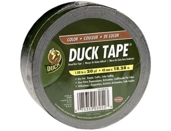 66% off Duck Brand 392875 Black Color Duct Tape, 1.88" by 20 Yards