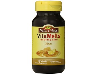 85% off Nature Made Vitamelts Zinc Tablets, Honey Lemon, 100 Ct