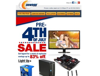 Newegg Pre-4th of July Sale - Up to 83% off