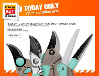 Up to 20% off Select Martha Stewart Living Garden Tools