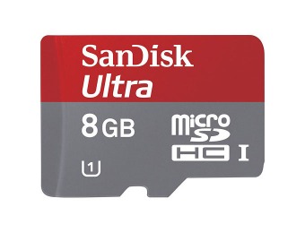 $16 off SanDisk Ultra 8GB UHS-I Class 10 microSDHC Memory Card