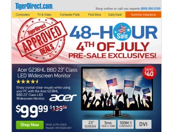 48-Hour Tiger Direct 4th of July Pre-Sale - Tons of Great Deals