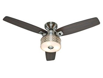 44% off Hunter 59000 Camille 52 in. Brushed Chrome Indoor Ceiling Fan