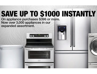 Save up to $1000 Instantly on Appliances