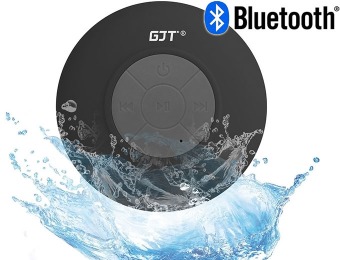Deal: GJT Bluetooth Waterproof Wireless Shower Speaker, 6 colors
