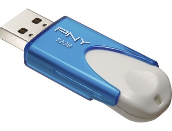 $18 off PNY Attache 4 32GB USB Flash Drive, P-FD32GATT4BW-GE