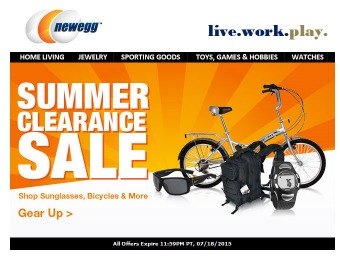 Newegg Summer Clearance Sale - Shop Sunglasses, Bicycles & More
