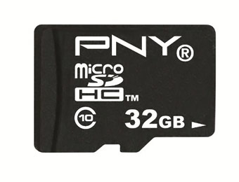 71% off PNY PSDU32G10TEFM1 32GB microSDHC Memory Card