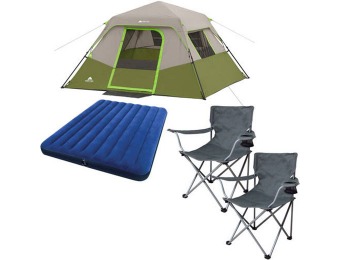 $84 off Ozark Trail 6-Person Instant Cabin Tent, Chairs, & Airbed