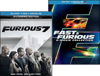 63% off Fast & Furious 6-Movie Collection Blu-ray + $5 off Furious 7