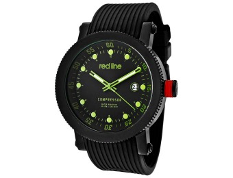 92% off Red Line 18001-0BB-01GN Compressor Silicone Men's Watch