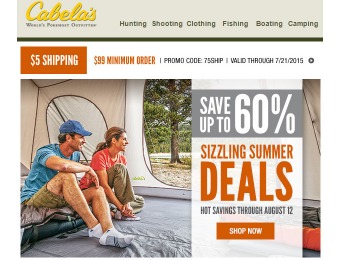 Cabela's Summer Clearance Deals - Up to 60% Off