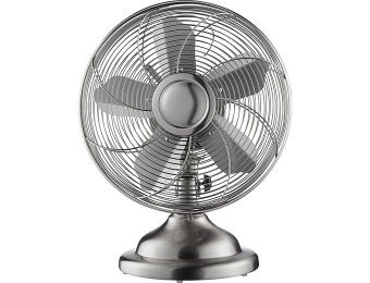 48% off Insignia 12" Stainless-Steel Retro Table Fan