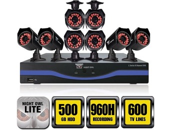 $150 off Night Owl 8-Ch 960H System, 500GB, 8 Cameras