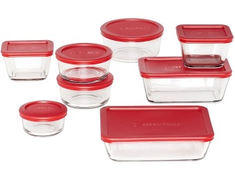 51% off Anchor Hocking 16-pc Food Storage Set with Red Lids