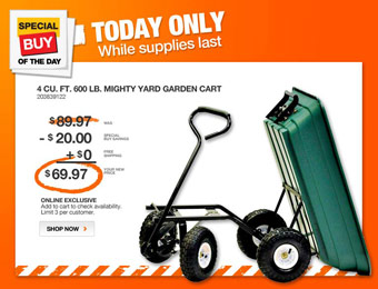 22% off Precision LC2000 Mighty Garden Yard Cart