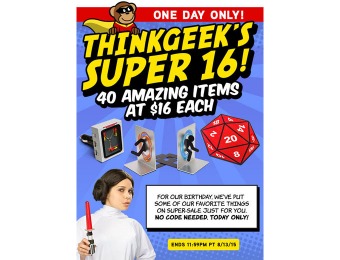 ThinkGeek Super 16 Anniversary Sale - 40 Items for $16
