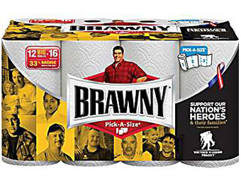 41% off 12-Pack of Brawny White Select-A-Size Paper Towels