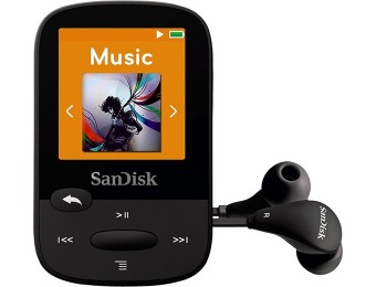 36% off SanDisk Clip Sport 8GB MP3 Player, Multiple Colors