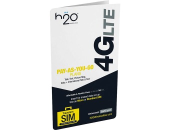 90% off H2O Wireless 3-in-1 Universal 4G LTE SIM Card