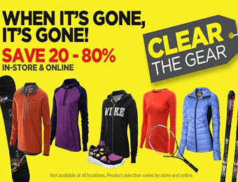 20% - 80% off Clear the Gear Sale