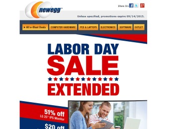 Newegg Labor Day Sale Event - Up to 80% Off Electronics & More