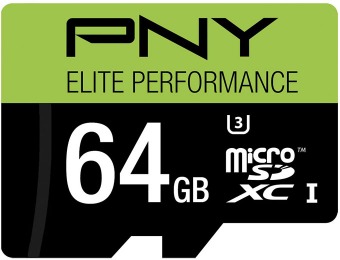 $73 off PNY 64GB microSDHC Memory Card P-SDUX64U395G-GE