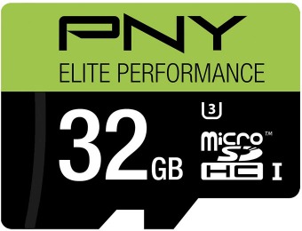 $52 off PNY 32GB microSDHC Memory Card P-SDU32GU395G-GE