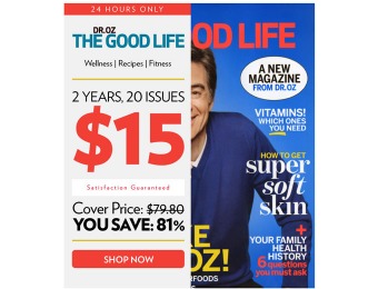 $65 off Dr. Oz The Good Life Magazine Subscription