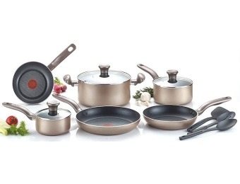 $73 off T-fal Metallics Nonstick Thermo-Spot Cookware Set