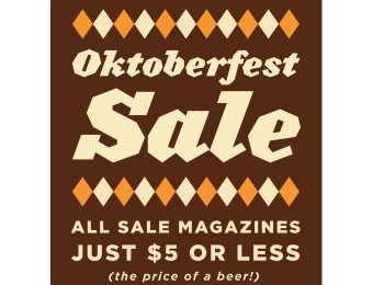 DiscountMags Oktoberfest Sale - Subscriptions $5 or Less