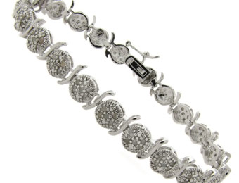 $499 off Sterling Silver 1-Carat Diamond Tennis Bracelet