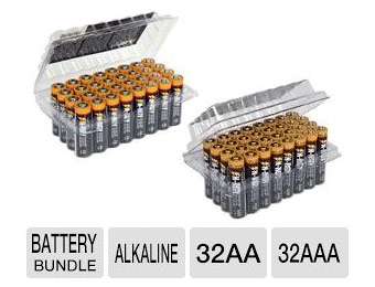 80% off Ultra N-RGY Alkaline AA/AAA Battery Bundle (64 Pack)