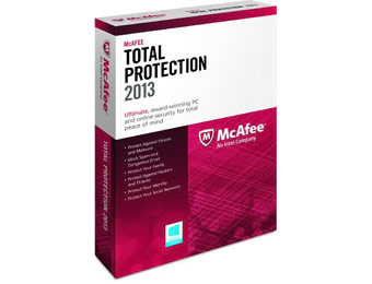 Free after $65 Rebate: McAfee Total Protection 2013 - 3PCs